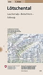 Topografische Wandelkaart Zwitserland 1268 Lotschental Lauchernalp Bietschhorn Fafleralp - Landeskarte der Schweiz