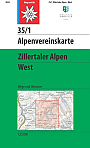 Wandelkaart 35/1 Zillertaler Alpen  West | Alpenvereinskarte