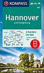 Wandelkaart 848 Hannover und Umgebung, 2 kaarten Kompass