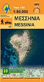 Wegenkaart Fietskaart 17 Messinia | Anavasi