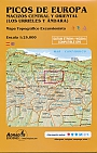 Wandelkaart 2 Picos de Europa Los Urrieles y Andara Map Topografico | Adrados