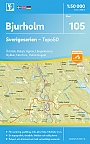 Topografische Wandelkaart Zweden 105 Bjurholm Sverigeserien Topo 50