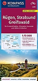 Fietskaart 3319 Rügen, Stralsund, Greifswald | Kompass
