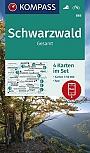 Wandelkaart 888 Schwarzwald Zwarte Woud | Kompass 4 kaartenset