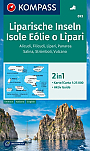 Wandelkaart 693 Isole Eolie o Lipari; Liparische Eilanden - Äolische Inseln Kompass