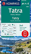 Wandelkaart 2130 Tatra Hoge Tatra Belaer Vysoké Belianske - Hohe Belear Kompass