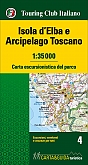 Wandelkaart 4 Isola d'Elba & Arcipelago Toscano Carta escursionistica | TCI