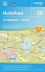 Topografische Wandelkaart Zweden 25 Hultsfred  Sverigeserien Topo 50