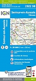 Topografische Wandelkaart van Frankrijk 2922SB - Semur-en-Auxois / Vitteaux