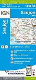 Topografische Wandelkaart van Frankrijk 1432SB - Saujon