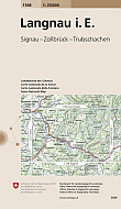 Topografische Wandelkaart Zwitserland 1168 Langau Signau Zollbruck Trubschachen - Landeskarte der Schweiz