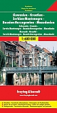 Wegenkaart - Landkaart Slovenië en Kroatië-Servië-Montenegro - Freytag & Berndt