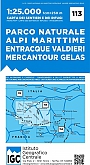 Wandelkaart 113 Parco naturale Alpi Marittime, Entracque, Valdieri, Gelas Mercantour | IGC Carta dei sentieri e dei rifugi