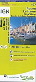 Fietskaart 107 Rouen Le Havre Côte d'Albâtre - IGN Top 100 - Tourisme et Velo