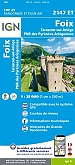 Topografische Wandelkaart van Frankrijk 2147ET - Foix / Tarascon-Sur-Ariège Ussat les Monts-d'Olmes