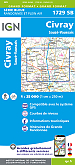 Topografische Wandelkaart van Frankrijk 1729SB - Civray / Sauze / Vaussais