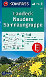 Wandelkaart 42 Landeck, Nauders, Samnaungruppe Kompass