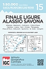 Wandelkaart 15 Finale Ligure Alassio Savona | IGC Carta dei sentieri e dei rifugi