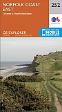 Topografische Wandelkaart 252 Norfolk Coast East Cromer & North Walsham - Explorer Map