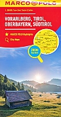 Wegenkaart - Landkaart 3 Vorarlberg, Tirol, Oberbayern, Südtirol | Marco Polo Maps