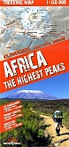 Wandelkaart Africa - the highest peaks Ruwenzori Kilimanjaro Mount Kenya  | Terraquest Maps