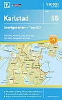 Topografische Wandelkaart Zweden 55 Karlstad Sverigeserien Topo 50