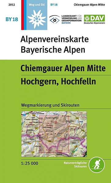 Wandelkaart BY 18 Chiemgauer Alpen Mitte - Hochgern, Hochfelln | Alpenvereinskarte