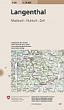 Topografische Wandelkaart Zwitserland 1128 Langenthal Madiswil Huttwil Zell - Landeskarte der Schweiz