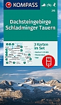 Wandelkaart 293 Dachsteingruppe, Schladminger Tauern, 3 Kaarten Kompass