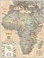 Wandkaart Africa in staatkundige indeling met antieke uitstraling 78 x 61 cm Papier | National Geographic Wall Map