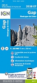 Topografische Wandelkaart van Frankrijk 3338ET - Gap/Montagne-de-Ceuse Tallard
