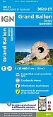 Topografische Wandelkaart van Frankrijk 3620ET - Grand Ballon Cernay Guebwiller IGN