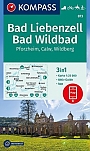 Wandelkaart 873 Bad Liebenzell, Bad Wildbad Pforzheim Calw Wildberg Kompass