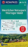 Wandelkaart 812 Westlicher Naturpark Thüringer Wald Kompass