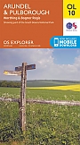 Topografische Wandelkaart OL10 van Groot-Brittannië (1:25.000) Arundel & Pulborough / Worthing & Bognor Regis Explorer Map OL 10