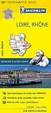 Fietskaart - Wegenkaart - Landkaart 327 Loire Rhone - Départements de France - Michelin
