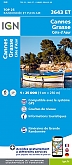 Topografische Wandelkaart van Frankrijk 3643ET - Cannes / Grasse / Cote d'Azur