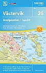 Topografische wandelkaart Zweden 26 Vastervik Sverigeserien Topo50