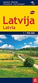 Wegenkaart - Landkaart Letland | Jana Seta