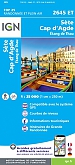 Topografische Wandelkaart van Frankrijk 2645ET - Sete / Cap d'Agde / Etang de Thau