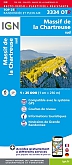 Wandelkaart 3334OTR - Massif de La Chartreuse Sud Geplastificeerd | IGN