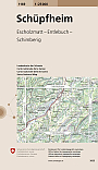 Topografische Wandelkaart Zwitserland 1169 Schupfheim Escholzmatt Entlebuch Schimberig - Landeskarte der Schweiz