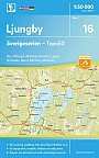 Topografische Wandelkaart Zweden 16 Ljungby Sverigeserien Topo 50