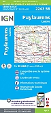 Topografische Wandelkaart van Frankrijk 2243SB - Puylaurens / Lautrec