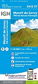 Topografische Wandelkaart van Frankrijk 2432ET - Massif du Sancy PNR des Volcans d'Auvergne