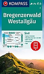 Wandelkaart 2 Bregenzerwald, Westallgäu Kompass