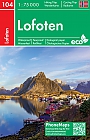 Wandelkaart 104 Lofoten Vesteralen | Freytag & Berndt