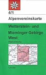 Wandelkaart 4/1 Wetterstein und Mieminger Gebirge, West | Alpenvereinskarte