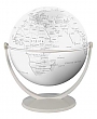 Globe Wereldbol Wit 15 cm doorsnede Niet Verlicht | Stellanova