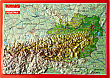 Reliefkaart Oostenrijk postkaart ansichtkaart formaat 15 cm x 10,5 cm | Georelief